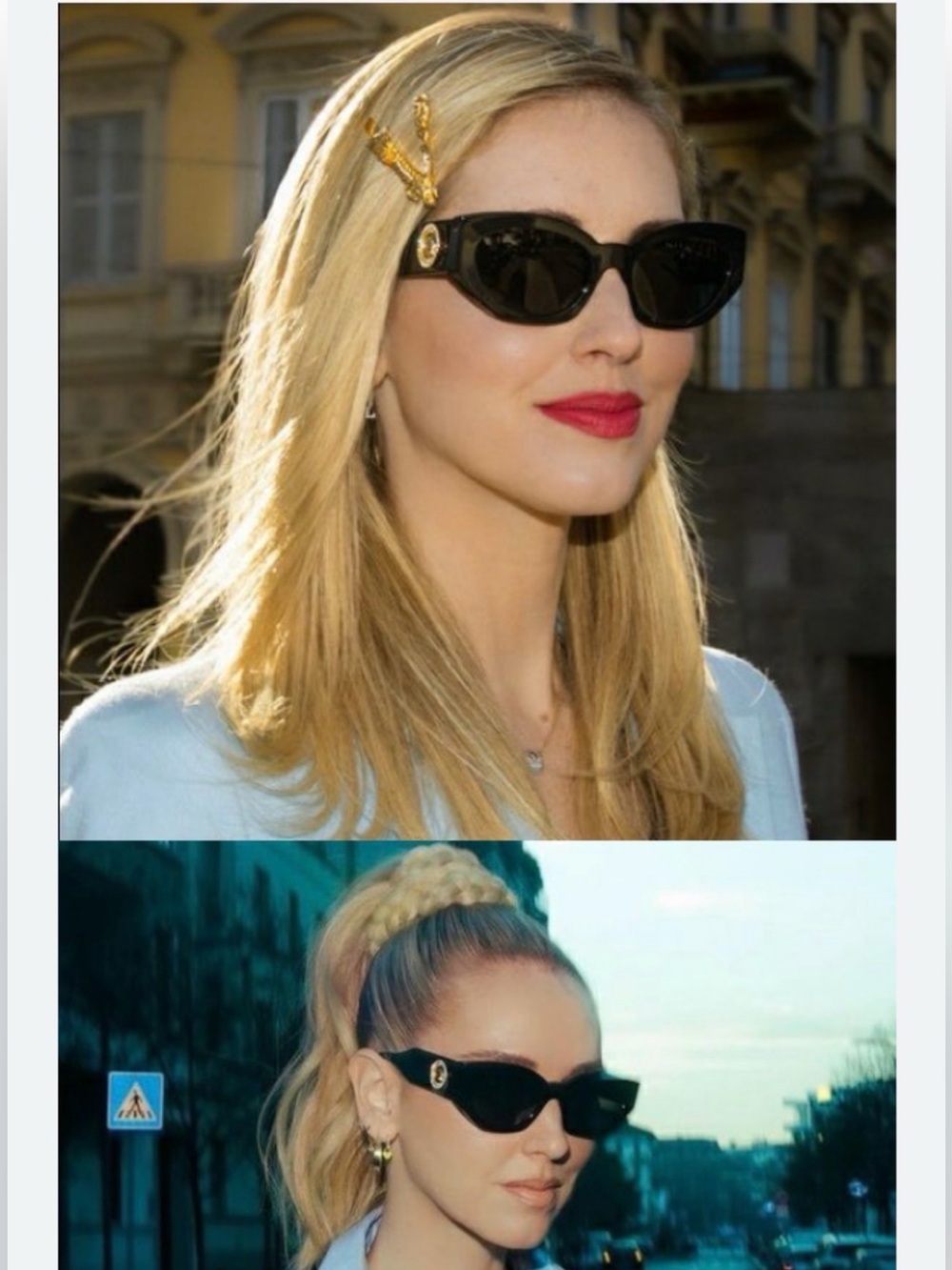 Versace Black Women's Cat-Eye Sunglasses - Picture 2 of 12